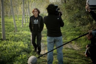 Ligabue sul set di Niente Paura