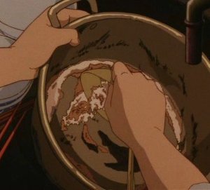 Una scena del film d'animazione La tomba per le lucciole