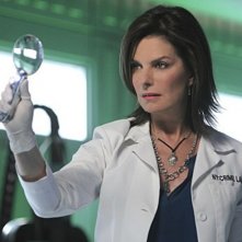 Sela Ward nel ruolo del detective Jo Danville in una scena dell'episodio The 34th Floor di CSI: New York