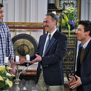 Josh Radnor, Jason Segel e Will Shortz nell'episodio Robots Vs. Wrestlers di How I Met Your Mother