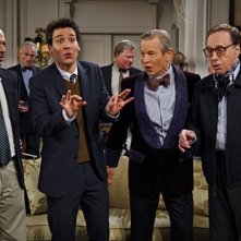 Josh Radnor, Michael York, Peter Bogdanovich e Will Shortz nell'episodio Robots Vs. Wrestlers di How I Met Your Mother