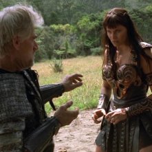 Tim Thomerson e Lucy Lawless in Xena e l'ingiusta condanna