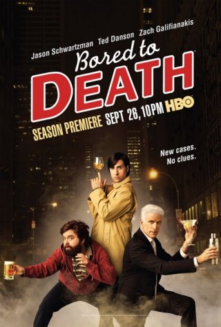 Un poster della stagione 2 di Bored to Death