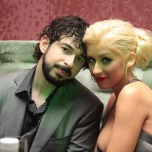 Christina Aguilera col marito Jordan Bratman sul set di Burlesque