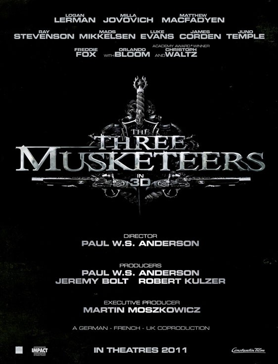 Un Teaser Poster Per The Three Musketeers In 3D 173741