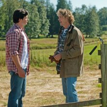 Tom Welling e John Schneider in una scena dell'episodio Lazarus di Smallville