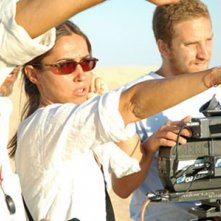 Giovanna Taviani sul set di Fughe e approdi