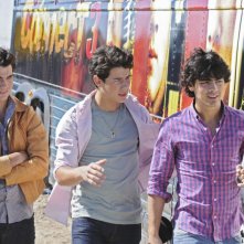 I Jonas Brothers in un momento di Camp Rock 2