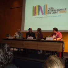 Donato Carrisi accanto a Jeffery Deaver alla Fiera Internazionale del Libro di Torino