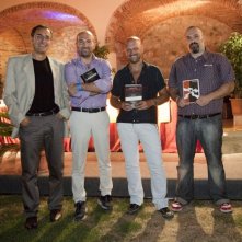 Giampaolo Simi, Donato Carrisi, Gianfranco Nerozzi e Alberto Custerlina. Premio Camaiore 2009.