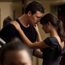 Lea Michele e Cory Monteith in una scena dell'episodio Audition, premiere della stagione 2 di Glee