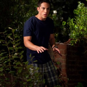 Una sequenza dell'episodio Bad Moon Rising di Vampire Diaries con Tyler (Michael Trevino)