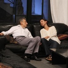 Consuelo Ciatti sul set de Le ombre rosse con Roberto Herlitzka