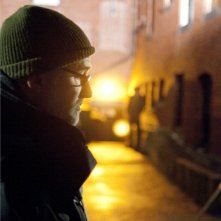 Il regista David Fincher sul set del suo The Social Network