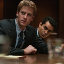 Max Minghella ed Armie Hammer nel film The Social Network