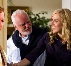 Patrick Wilson, Malcolm Mcdowell, Chloe Sevigny e Cybill Shepherd in una scena di Barry Munday