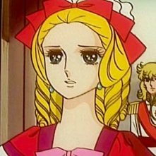 L'ingenua ed egoista regina Maria Antonietta in una scena dell'anime Lady Oscar