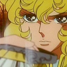 Primo piano della protagonista in una scena di Lady Oscar