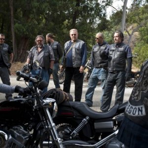 La banda sul set di Sons of Anarchy