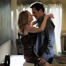 Alex Carter e Marg Helgenberger nell'episodio Blood Moon di CSI