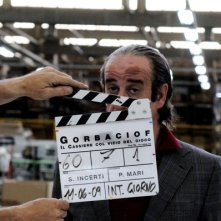 Toni Servillo sul set del film Gorbaciof