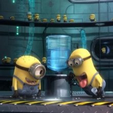Un'immagine dei Minion in azione nel film Cattivissimo me