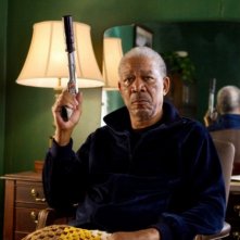 Morgan Freeman in una scena del film Red