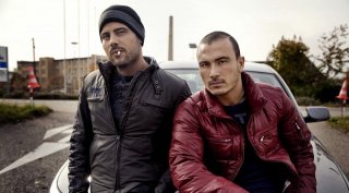 Una scena di Una vita tranquilla con Marco D'Amore e Francesco Di Leva