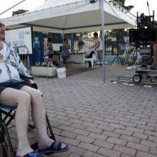 Antonio Topitti sul set del corto Salve Regina (foto: Gianluca Pisciaroli)