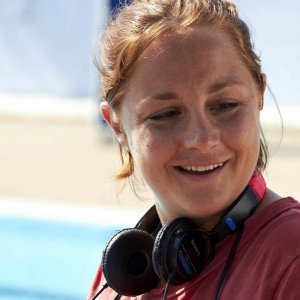 Laura Bispuri sul set corto Salve Regina