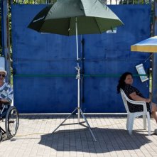 Manuela Di Giacinto con Antonio Topitti sul set di Salve Regina