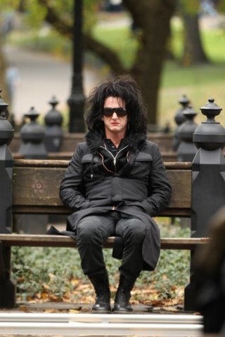 Sean Penn sul set di This Must Be the Place, di Paolo Sorrentino.