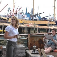 Eric Balfour ed Emily Rose nell'episodio Welcome to Haven della serie Haven