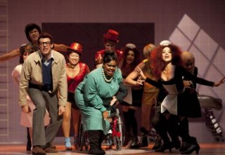 Il cast di Glee al completo nell'episodio The Rocky Horror Glee Show di Glee