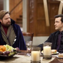 Zach Galifianakis e Paul Rudd nel film A cena con un cretino