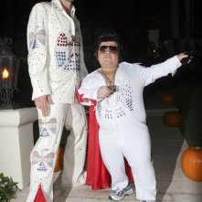 David Arquette ad un party di Halloween insieme ad un 'piccolo' sosia di Elvis.