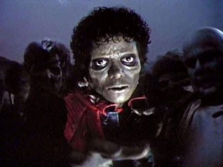 Michael Jackson nel video di Thriller