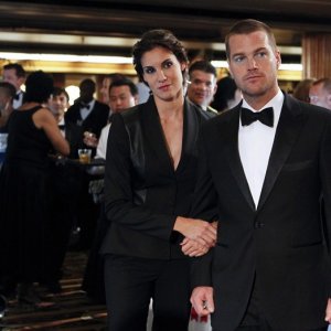 Una scena dell'episodio Anonymous di NCIS: Los Angeles con Chris O'Donnell e Daniela Ruah