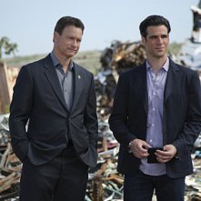 Gary Sinise e Eddie Cahill in CSI: New York nell'episodio Do Not Pass Go