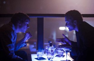 Justin Timberlake e Jesse Eisenberg in una scena del filmThe Social Network