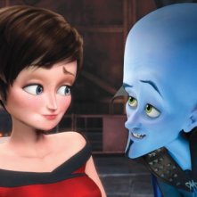 Roxanne Ritchi insieme al protagonista del film Megamind