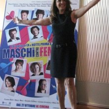 Carla Signoris alla Conferenza Stampa di Maschi contro Femmine (MIlano Terrazze Martini)