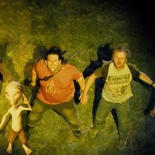 Il cast di Paul al completo, alieno compreso