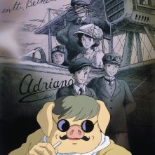 Un'immagine del protagonista zoomorfo del film Porco Rosso