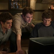 Una scena del film The Social Network con Jesse Eisenberg