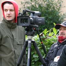 Orfeo Orlando (regista) e Filippo De Palma (operatore) durante le riprese del corto 'Lontano' (ph. Catia Ruggero)