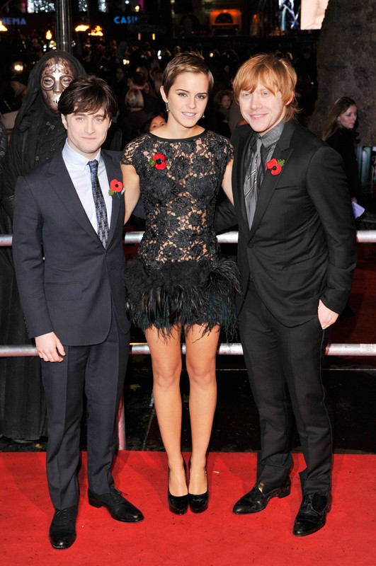 Daniel Radcliffe Emma Watson E Rupert Grint Posano Per I Fotografi Alla Premiere Di Harry Potter E I 182697