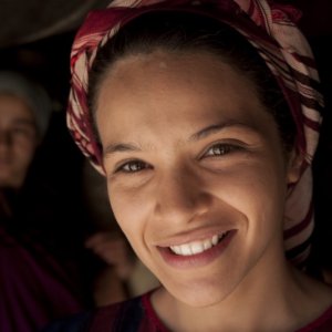 Rabeb Srairi in un'intensa immagine del film Io sono con te