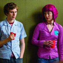 Michael Cera con Mary Elizabeth Winstead in una scena del film Scott Pilgrim vs. the World