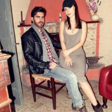 Crisula Stafida e Damiano Verrocchi sul set de Il Marito Perfetto, regia di Lucas Pavetto